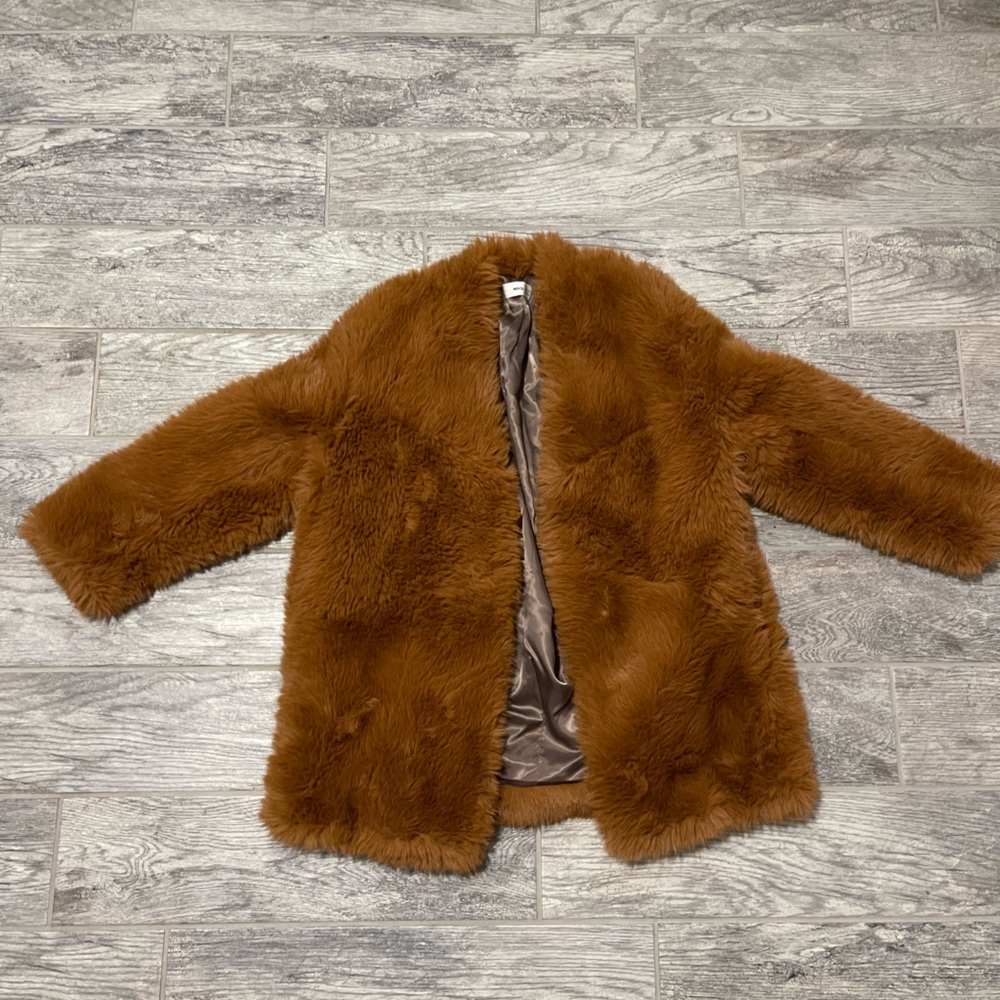 Faux Fur Teddy Brown Coat